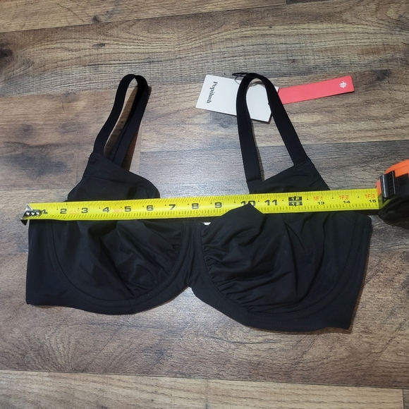 Popilush Women's Black 2-Piece Ruched Shapewear Tummy Control Swimsuit Set  L - Picture 9 of 12